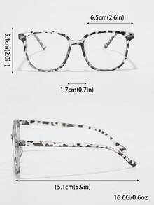 1 Pair Classic Black Square Frame Non-Prescription Glasses, Women's Glasses, Clear Lenses, Simple For Daily Commute And Outings - Multicolor - View 6