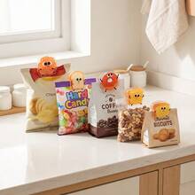 7 Cute Snack Bag Clips, Fun Bread & Dessert Design, Acrylic PP Multi-Purpose Clips, Suitable For Food Packaging, Receipts, Notes, Documents, Book Pages, Photos And Fridge Reminders, Compact Storage Assistant - 7 Pieces - View 2