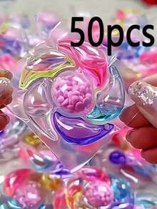 100pcs 6-In-1 Laundry Capsules, Concentrated Liquid Detergent, Fragrant Laundry Detergent, Strong Stain Removal And Color Protection, Long-Lasting Fragrance, Removes Stubborn Stains, Antibacterial And Odor Neutralizing, Suitable For School, Home, Travel - Liquid - View 15
