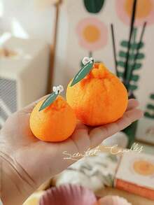 1PC Orange Scented Candle Is Perfect For Tabletop Decoration, As Well As Home Decor And Birthday Candles. It's Also Suitable For Parties, Wedding Season, Wedding Favors, And Other Holiday Decorations, Making It A Wonderful Gift For Loved Ones - Orange Candle - View 6