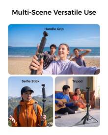 TELESIN Mini 快速開啟自拍棒三腳架,適用於 Osmo Action 6 5 Pro 4 3 Nano Pocket 4 3,鋁合金支架三腳架,適用於 HERO 13 12 Black Luna Ultra X5 X4 Xtra Edge - 查看 11