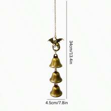 1pc Black Dragon Metal Wind Chime, Dark Style Design, With 3 Matching Metal Bells, Suitable For Halloween Outdoor Decoration, Create Eerie Atmosphere, Ideal Halloween/Thanksgiving Gift - Multiple Styles - View 8