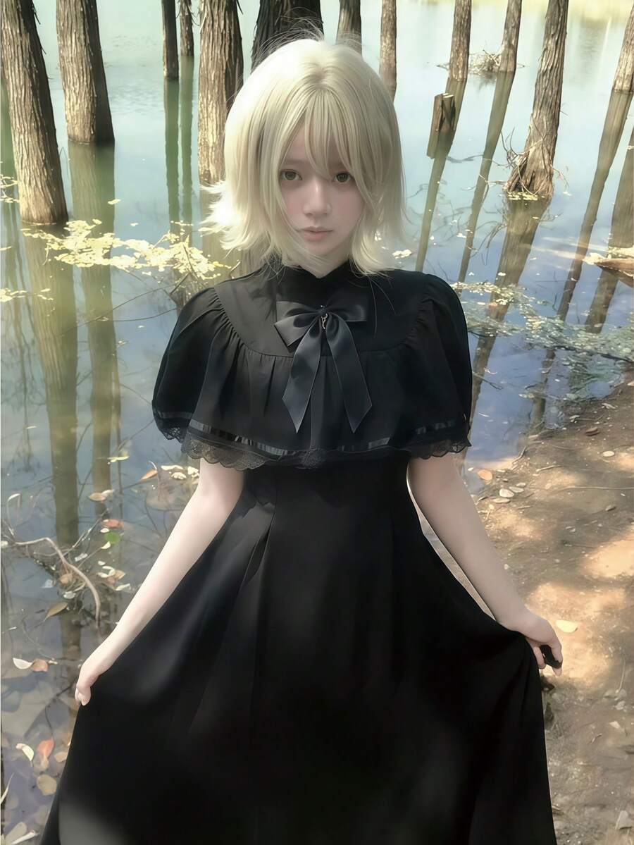 1PC Dark Night Black Butterfly Japanese Gothic Style French Vintage ...