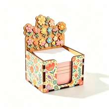 Creative Teacher's Day Gift Wooden Pen Holder Desktop Organizer Storage Box Sticky Notes Pencil Wooden Box - Multicolor - View 4