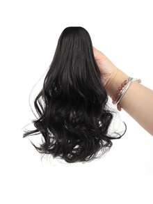 Peluca de coleta para mujer, con clips, cordón y permanente en forma de pera; peluca de coleta corta natural y voluminosa. - Multicolor - Ver 11