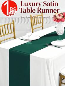 1-6 piezas Camino de mesa de satén rojo, camino de mesa de seda suave y sedosa de 12 in x 108 in, decoración de silla, decoración de habitación, decoración de mesa de comedor, perfecto para fiesta, boda, banquete, Navidad - Multicolor - Ver 9