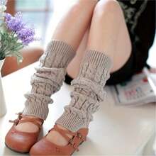 1 Pair Women's Stirrup Leg Warmers, Slouchy College Style, Versatile Spring/Autumn/Winter Fashion Knitted Minimalist - Multicolor - View 1