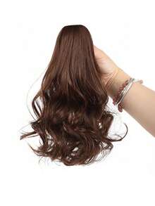 Peluca de coleta para mujer, con clips, cordón y permanente en forma de pera; peluca de coleta corta natural y voluminosa. - Multicolor - Ver 13