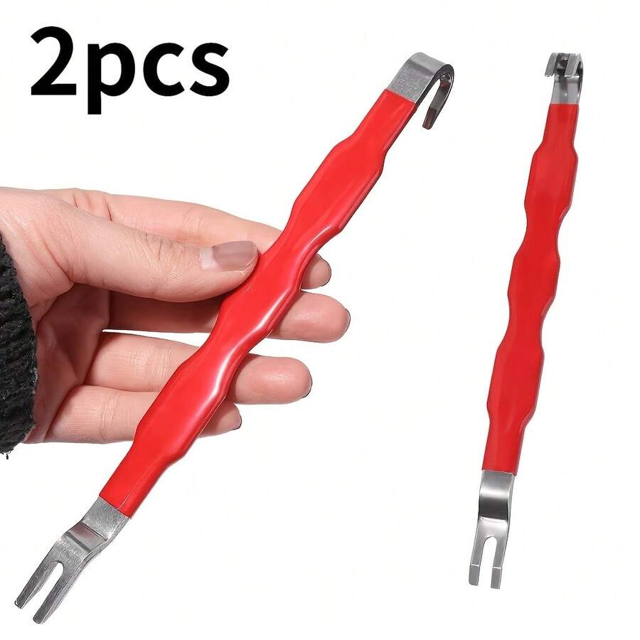 2PCS Connector Disconnect Tool, Dual-End Pry Bar With Non-Slip Handle, Suitable For Automotive Repair And Modification Electrical Plug Terminal Disconnection And Removal - A - View 1