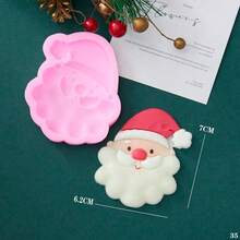 1pc Santa Claus Pattern Silicone Mold, Suitable For Photography Props, Handmade Crafts, Plaster And Holiday Candle Decoration, Easy To Demold, Reusable - Multiple Styles - View 5