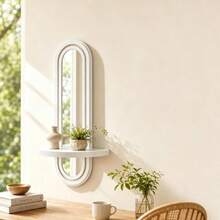 Arched Mirror Wooden Wall Hanging Shelf, Wall Decor Storage Rack, Suitable For Entryway, Bedroom, Living Room - View 2