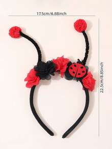 Children's Ladybug Bee Flower Headband Ponytail Antenna Hair Accessory Cartoon Animal Headband Butterfly - Multicolor - View 7