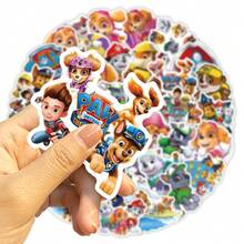 49PCS Cute Paw Patrol Cartoon Rescue Puppy Patrol Stickers, Lovely Dog Character Waterproof Decals For Water Bottle, Laptop, Luggage, Notebook, Party Reward & DIY Decor - Multicolor - View 1