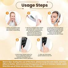 Electric V-Face Lifting Beauty Device 6 Modes 8 Levels Microcurrent Facial Firming Massager Double Chin V-Face Shaping Device 200mAh - White - View 5