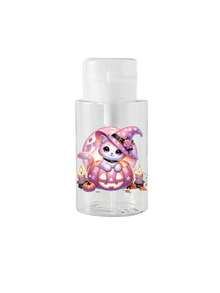 Halloween Ghost Pumpkin Monster Print Push Down Dispenser Bottle, Refillable Clear Plastic Liquid Container For Nail Polish Remover, Makeup Remover - Multicolor - View 11