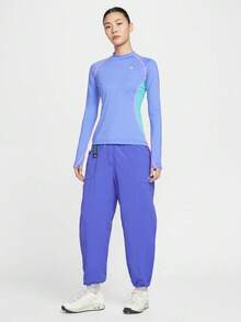 Nike Women's AS W ACG WILDSEE BSLYR LS TOP Long Sleeve Knit Collarless T-Shirt TIO0231-570 - Lilac Purple - View 6