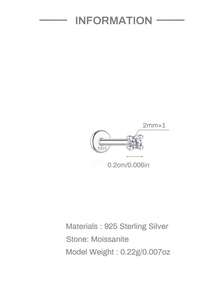 1件莫桑石耳釘 中性款 0.03-0.3CT S925純銀 低過敏耳環 婚禮珠寶 D色 VVS1淨度 - 銀色 - 查看 7