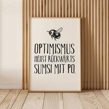 1pc Frameless Vintage Bee German Quote Wall Art Dorm Gift - Multi-color - View 5
