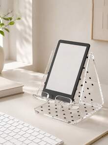 Stand Ponsel Akrilik Transparan Polka Dot Baru - Desain Alas Anti Selip, Port Pengisian Daya Terpisah; Cocok Untuk Kelas Online di Asrama, Belajar di Meja, Menonton Film, Streaming Langsung, Kantor dan Kamar Tidur; Kompatibel Dengan Semua Smartphone dan Tablet Kecil, Penting Untuk Mahasiswa di Musim Kembali ke Sekolah. - Beraneka warna - View 5