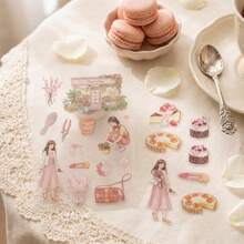20 Sheets/80 Sheets PET Sticker Book With Cute Decals For Journaling Scrapbooking Hand Account Craft DIY Decorative Sticker - Stickers - View 4