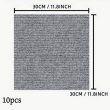10pcs/Set Self-Adhesive Square Floor Carpet Tiles, Easy Tear & Easy Stick Non-Slip Floor Stickers, Aluminum Foil Backing, No Residue, Customizable Layout, Suitable For Bedroom, Living Room, Kitchen, Office - Solid Color - View 17