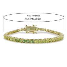 MDFUN 女款 18K 金鍍 3mm 漸層綠色圓形 CZ 鑽石網球手鍊，精緻珠寶，適合婚禮、派對、日常穿著與晚宴場合 - 綠色 - 查看 7