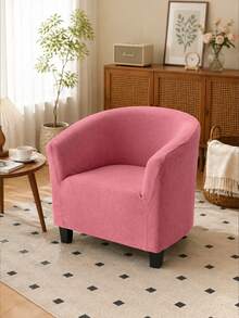 High Elastic Waffle Knit Armchair Slipcover, Full Wrap Stretch Sofa Chair Cover, Machine Washable Pet Friendly Furniture Protector, Dustproof Bench Sofa Slipcover - Multicolor - View 2