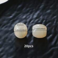 10/20/30pcs Dual-Color Faux Jade Texture Large Hole Round Beads, Acrylic Straight Hole Loose Beads For DIY Jewelry, Phone Chains, Bracelets - Multicolor - View 26