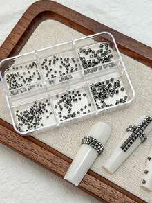 1box Silver Alloy Square Rivet Y2K Nail Charms Gun Black Golden Punk Spike Studs Nail Nail Parts Square Cone Rivets 3D Decoration - Multicolor - View 11
