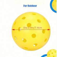 3 quả bóng Pickleball 40 lỗ cho thể thao ngoài trời, bền, nảy cao, hiệu ứng thị giác tốt - trắng - Xem 5
