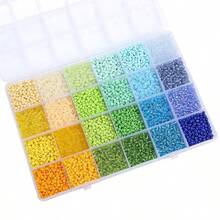 3mm New 24-Color Rainbow Multi-Color Solid & Translucent Seed Bead Set For Creative Handmade DIY Beaded Bracelets, Necklaces, Keychains, Bag Charms, Loose Beads, Jewelry Accessories, Fairy Decor, Autumn Home Decor, Halloween, Christmas, Birthday Gifts - Multicolor - View 4