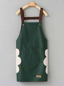 Women's Waterproof Oil-Proof Apron, Cute Fashionable Bib Apron For Kitchen Cooking, Adult Workwear, Suitable For Hair Salon, Cooking, With Pockets - Apron - View 13