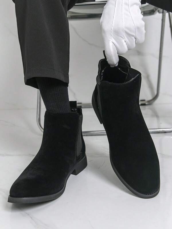 Men's Slip-On Chelsea Boots, High-Top Riding Boots, Mid-Top Summer Shoes, British Style Men's Boots, Breathable Slip-On Pointed Toe Dress Shoes, Ankle Boots, Faux Leather Shaft Work Boots, European And American Style Business Casual Short Boots, Formal Leather Boots, High-Top Men's Loafers, Red High-Top Boots, Black And Brown Vintage Motorcycle Boots, Men's Minimalist Fashion Brand Shoes, High-Top Casual Shoes, Suitable For Hiking And Driving Vintage Cowboy Boots