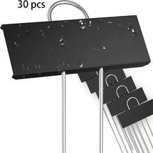 30pcs Waterproof Metal Plant Labels, Blank Black Garden Marker Tags, Reusable Weather-Resistant Metal Plant Stakes For Vegetables, Flowers, Herbs, Seedlings Garden Yard Plant Identification - Tag - View 2