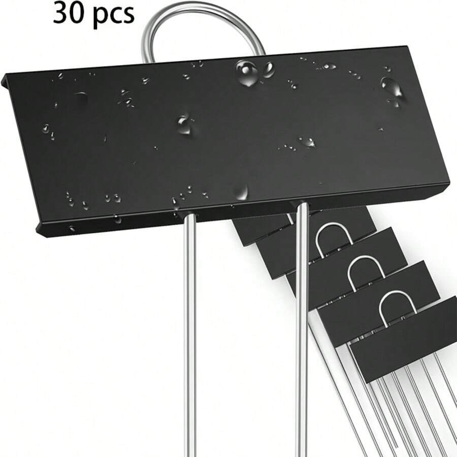 30pcs Waterproof Metal Plant Labels, Blank Black Garden Marker Tags, Reusable Weather-Resistant Metal Plant Stakes For Vegetables, Flowers, Herbs, Seedlings Garden Yard Plant Identification