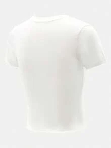 Jordan Women's AS W J SS TMID GFX TEE HL Short Sleeve Knit Collarless T-Shirt TIM7149-100 - White - View 3