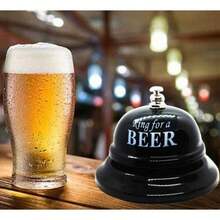 1pc Innovative Beverage Bell, Suitable For Bar, Pub Or Home Entertainment Center, Fun Beverage Bell, Service Call Bell, Red And Black, Exquisite Design, Classic Appearance, Durable - Multicolor - View 5