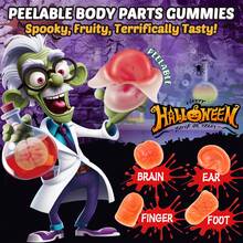 AMOS Halloween Peelerz Body Parts 240G Gummies Candy - Party Treats, Fun Snacks, Individually Wrapped Pieces(2 Box) - Body Parts-2pcs - View 3