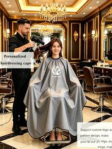 Jubah Tukang Cukur dengan Logo/Pola Kustom, Celemek Tukang Cukur Kustom, Jubah Tukang Cukur Kustom, Celemek Salon Rumahan Ringan dan Bernapas untuk Unisex, Jubah Pelanggan Salon Rumahan untuk Toko Tukang Cukur Kustom - MultiWarna - View 6