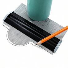 金屬輪廓量規附內建尺，不對稱形狀輪廓複製器，多功能曲線與輪廓測量工具 - A - 查看 7