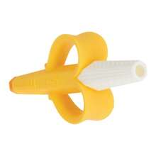 Yellow Textured Silicone Banana Teether - Yellow - View 1