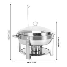 Gladney Round Stainless Steel Chafing Dish 7.5L Silver Buffet Warmer With Lid For Parties And Catering - Silver - View 10