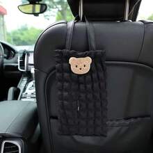 1pc Car Tissue Box, Car Seat Tissue Holder, Car & Home Dual-Use Tissue Decorative Bag, Hanging Tissue Bag, Car Storage Organizer - A - View 17