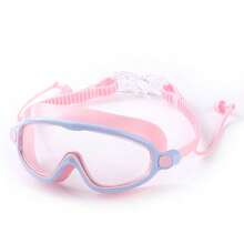 Kids Cartoon Colorful Silicone Swim Goggles, Large Frame Waterproof Anti-Fog, Integrated Earplug Swim Goggles For Boys Girls, Pool Beach Accessories - Multicolor - View 8