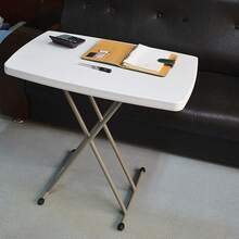 Folding Table Length 76 X 50 X 74 Cm, Two Robust, Portable And Lightweight Picnic Table With Steel Frame, Indoor And Outdoor Utility, White - White - View 1
