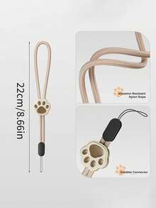 1Set Cute Cat Claw Mobile Phone Lanyard With Pad,USB/Bags/Keychain Pendant,Camera/Keys/Phone Wristband,Headphone/USB/ID Name Tag Lanyard,Adjustable Wrist Strap Mobile Anti-Loss Rope For Outdoor Sport,Travel And Daily Use - Multicolor - View 9