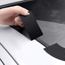 Carbon Fiber Texture Car Window Scratch Protection Tape, Self-Adhesive Auto Windshield Edge Guard Strip, Universal Vehicle Window Frame Wear-Resistant Decorative Sticker, Car Exterior Modification Accessory - Car Protection Strip - View 2