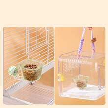 Hanging Parrot Food Bowl With Anti-Splash Design, Bird Feeding Cup Container, Durable Cage Feeder For Cockatiels, Parakeets, Budgies And Small Pet Birds - Multicolor - View 4