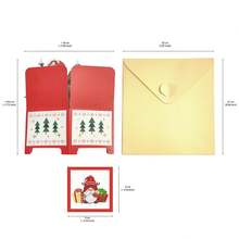 1PC Creative Christmas Gnome 3D Box Greeting Card Ornament With Gold Foil Craft Merry Christmas - A - View 4