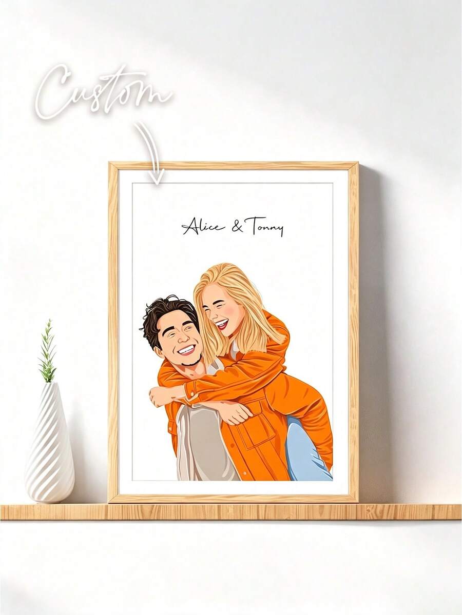 Custom Framed Printing - Personalized Family Photo Movie Wedding - Valentine's Day Decor, For Mother's Day, Birthdays, Father's Day, Graduation, Housewarming Home Decor, Personalized Gift, Aesthetic Home, Anniversary, Japandi Style - Multicolor - View 1